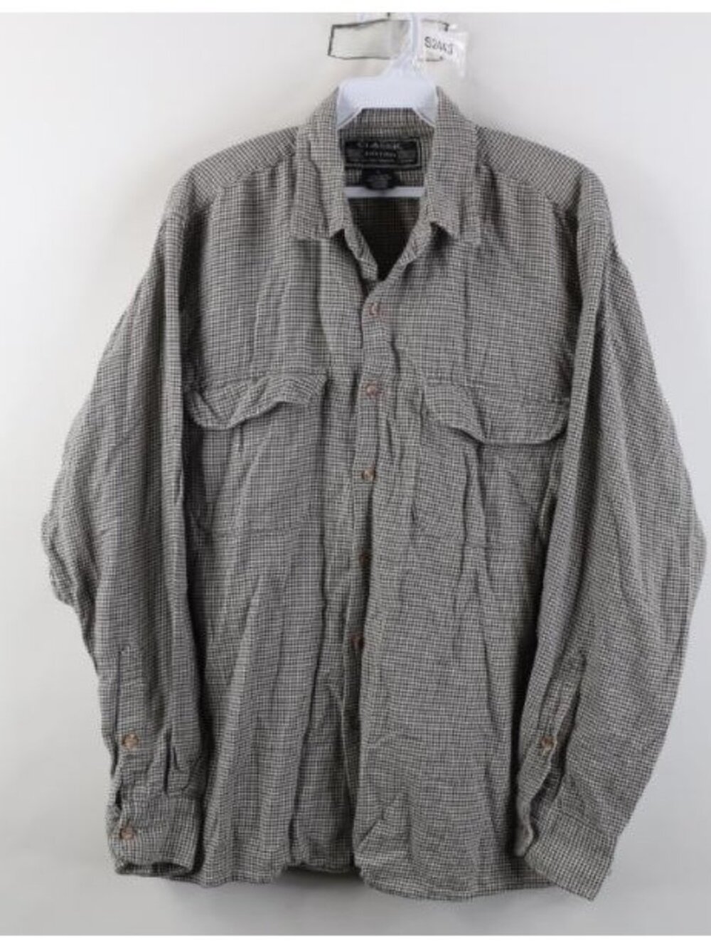Vintage 90s Streetwear Mens Large Faded Houndstooth Flannel Board Button Shirt